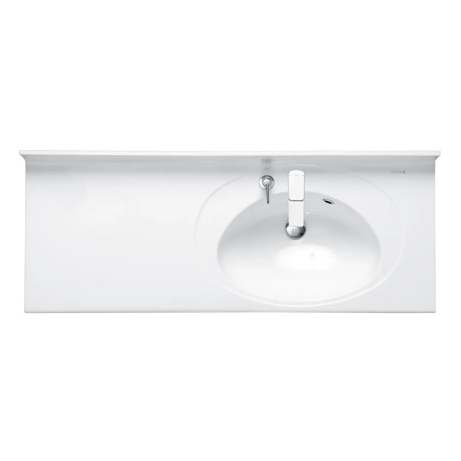 Раковина ОТЕЛЬ 3/1200, правая с навесами и диспенсором 1A70103NOT01R — фото 2, Раковины