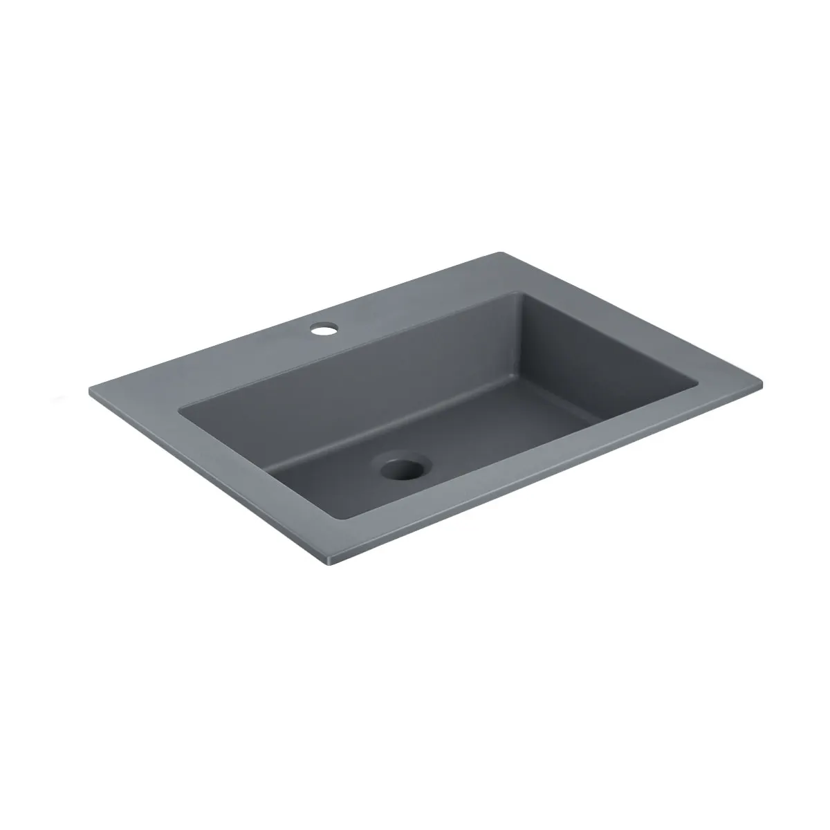 Товар: Раковина VCB-13600G из кварца, цвет серый - фото 2 Раковина VCB-13600G из кварца, цвет серый — фото 2, Раковины