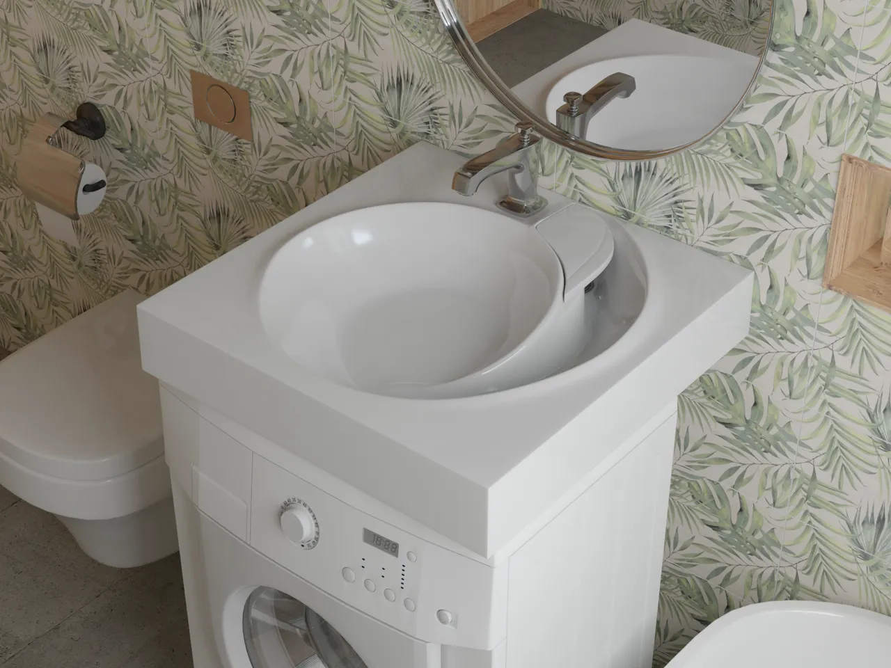 Раковина на стиральную машину QoPP 60 4627173210140 — фото 5, Раковины на стиральную машину