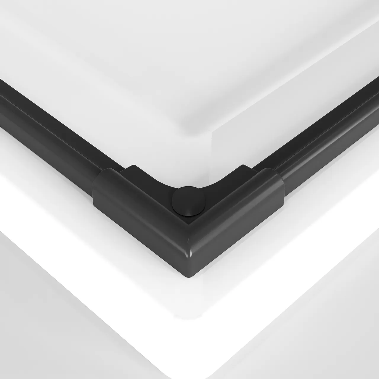 Душевое ограждение Niagara Nova NG-2829-34BLACK (90х90х195) квадрат,черный матовый,двери раздвижные,стекло тонированное,1 место — фото 12, Душевые уголки