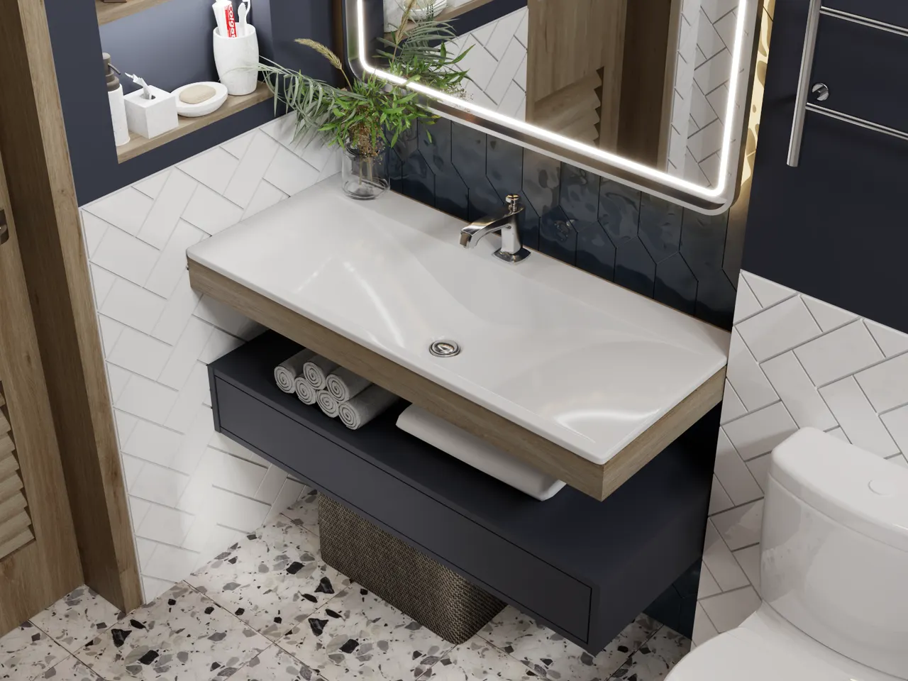 Раковина мебельная и на столешницу Pulsus 100 4627173210713 — фото 3, Раковины накладные