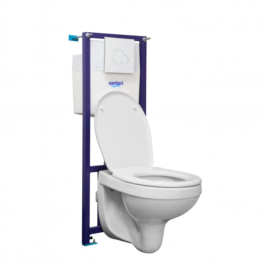 Товар: Пэк Альфа (подвес. унитаз с сиденьем полипр, инсталляция, белая панель SANTERI 138159S0000B2 - фото 1 Пэк Альфа (подвес. унитаз с сиденьем полипр, инсталляция, белая панель SANTERI 138159S0000B2 — фото 1, Инсталляции