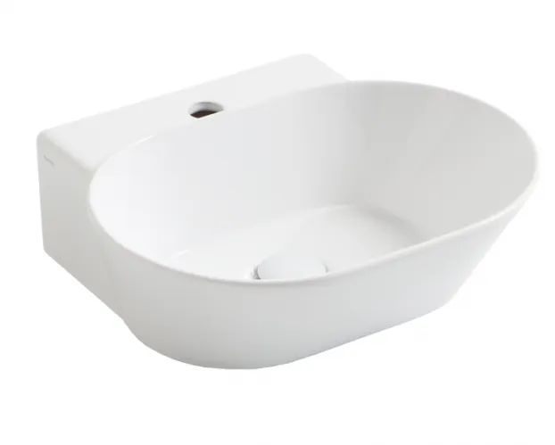 Раковина SIMAS WAVE подвесная или накладная с 1 отверстием цвет белый WA06 — фото 1, Раковины накладные
