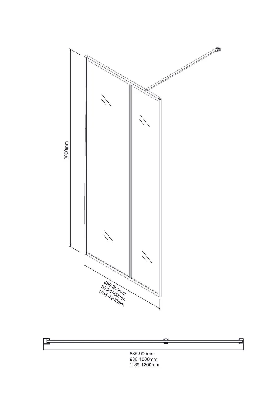 Товар: Душевая перегородка Niagara Nova NG-481-10FBLACK (100х200) черный матовый,стекло рифленое/тонированное,1 место - фото 10 Душевая перегородка Niagara Nova NG-481-10FBLACK (100х200) черный матовый,стекло рифленое/тонированное,1 место — фото 10, Душевые перегородки