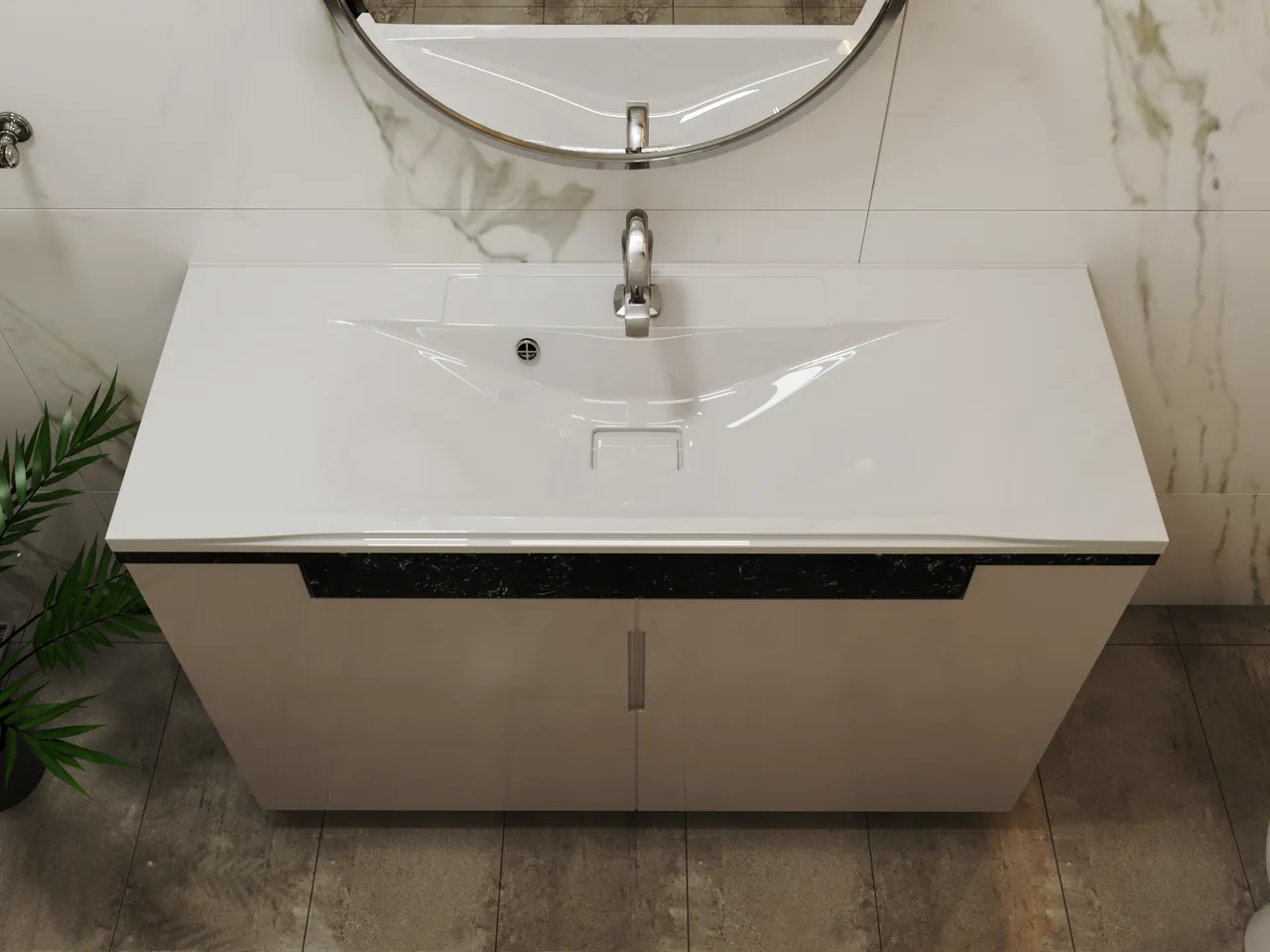 Раковина мебельная и на столешницу Milen 120 4627173210478 — фото 3, Раковины накладные