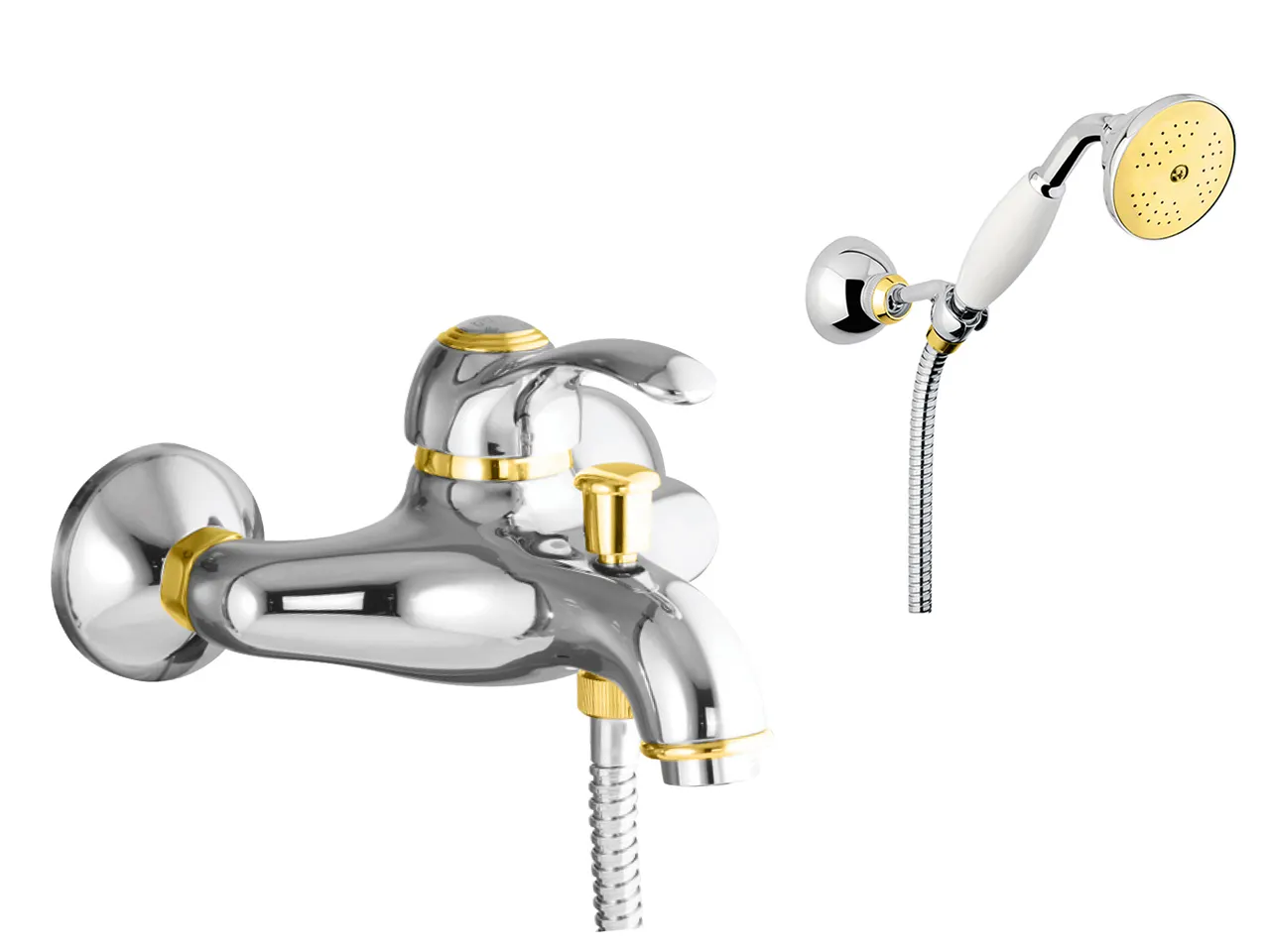 Товар: Смеситель для ванны Fiore Jafar 47CO5104, хром-золото - фото 1 Смеситель для ванны Fiore Jafar 47CO5104, хром-золото — фото 1, Смеситель для ванны