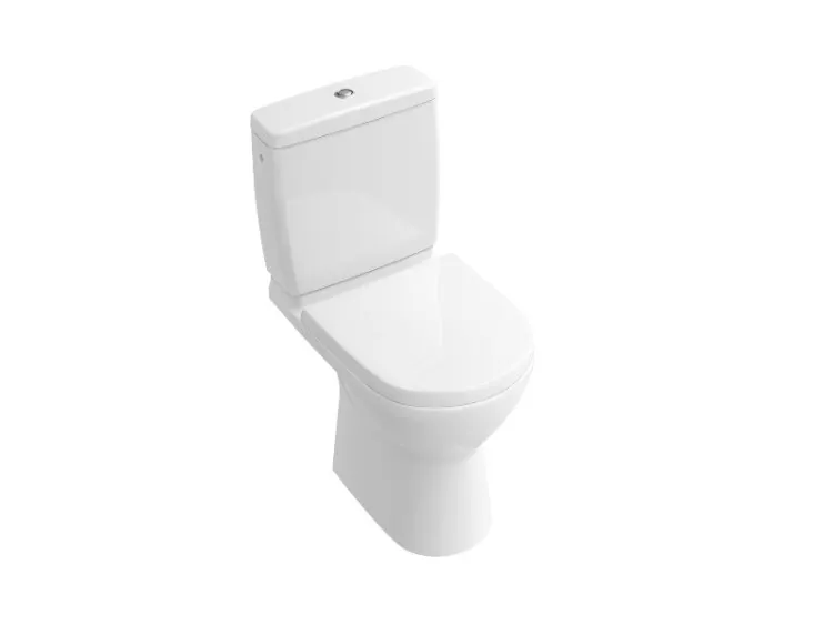 Унитаз-компакт, Villeroy&Boch, O'Novo, с открытым смывным краем Compact, тип установки-напольный, ширина, мм-360, глубина, мм-610, высота, мм-400, форма чаши-овальная, выпуск-горизонтальный, бачок-необходимо заказать, сиденье в комплекте-необходимо заказать, крепёж-есть для скрытого монтажа, цвет-альпийский белый, с системой экономии воды AQUAREDUCT®: объем воды для смыва 3/4,5 литра 5689R001 — фото 1, Унитазы