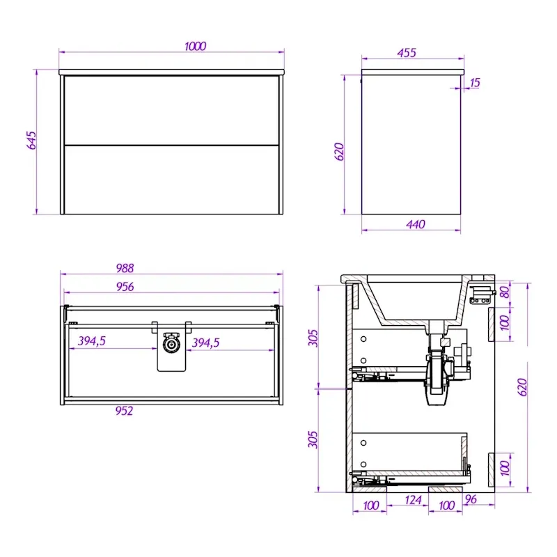 Товар: Тумба под раковину подвесная La Fenice Tesoro FNC-01-TES-DGT-100-2, табак - фото 2 Тумба под раковину подвесная La Fenice Tesoro FNC-01-TES-DGT-100-2, табак — фото 2, Тумбы под раковину