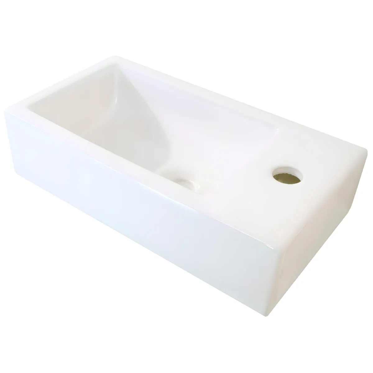 Товар: Раковина маленькая GS, 45x25x12 cm, отверстие справа. белая керамика 32577 - фото 1 Раковина маленькая GS, 45x25x12 cm, отверстие справа. белая керамика 32577 — фото 1, Раковины