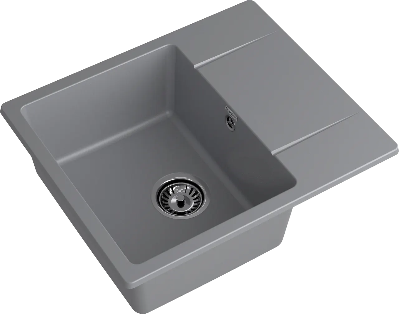 GRANFEST Мойка URBAN 258L 1-чаша+крыло 580*490мм темно-серый арт.GF-UR- 258L темно-серый — фото 1, Кухонные мойки