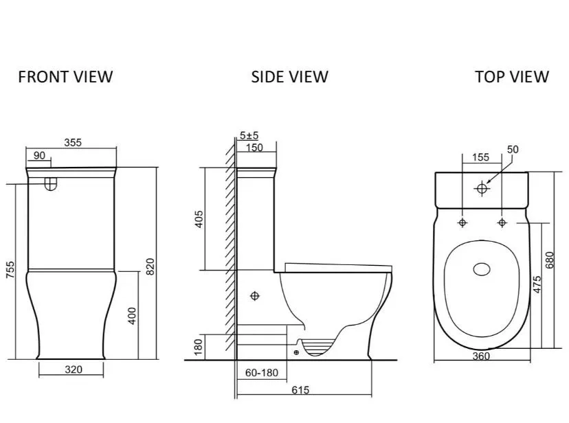Товар: Унитаз Ceramalux TORNADO TR999 напольный - фото 1 Унитаз Ceramalux TORNADO TR999 напольный — фото 1, Напольные унитазы