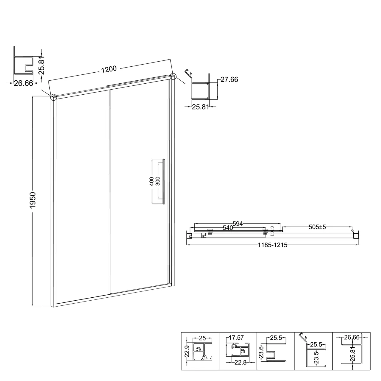 Товар: Дверь в нишу Niagara Nova NG-84-12AB (120х195) черный матовый,стекло прозрачное,дверь раздвижная,1 место - фото 11 Дверь в нишу Niagara Nova NG-84-12AB (120х195) черный матовый,стекло прозрачное,дверь раздвижная,1 место — фото 11, Душевые двери в нишу