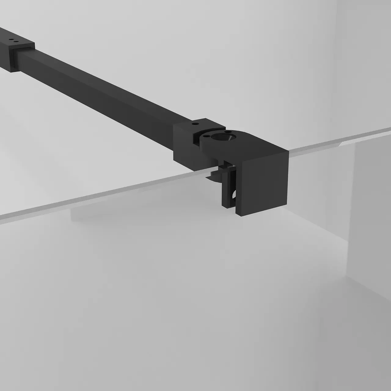 Душевая перегородка Niagara Nova NG-670-12ВLACK (120х195) черный матовый,стекло прозрачное,с полкой,1 место — фото 10, Душевые перегородки