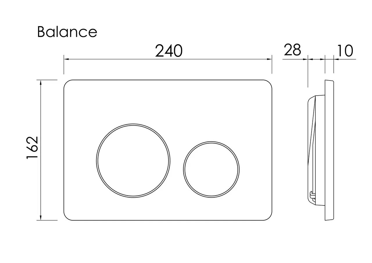 Клавиша смыва Ceramicanova Balance Circle CN12-001CH Хром глянцевый — фото 1, Кнопки смыва