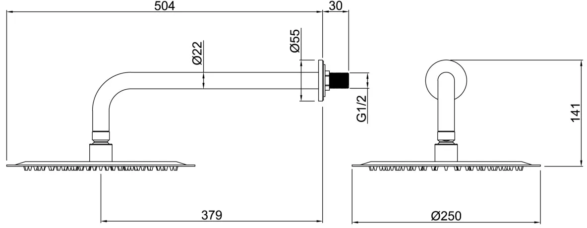 Верхний душ Allen Brau Infinity 5.21019-00 Хром — фото 11, Верхние души