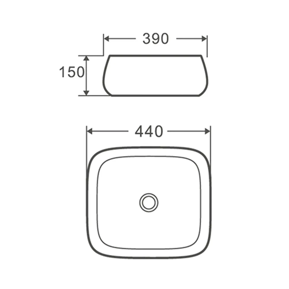 Раковина чаша Terminus Сицилия 01RN44x39x15W, белый — фото 2, Раковины накладные