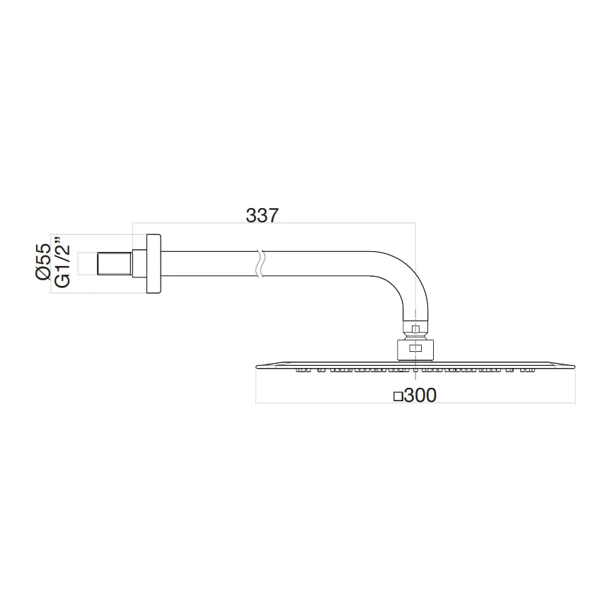 Товар: Верхний душ ультратонкий с кронштейном Fiore 30CR8651, хром - фото 2 Верхний душ ультратонкий с кронштейном Fiore 30CR8651, хром — фото 2, Верхние души