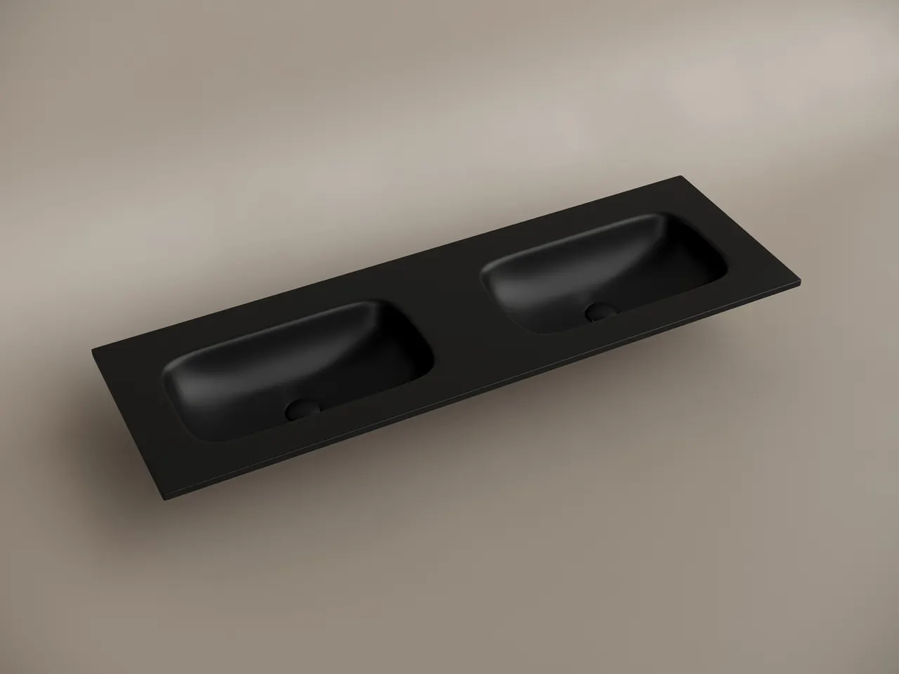 Раковина накладная мебельная CERAMICANOVA Grace прямоугольная 1410x457x137 с двумя чашами без отверс — фото 2, Раковины накладные