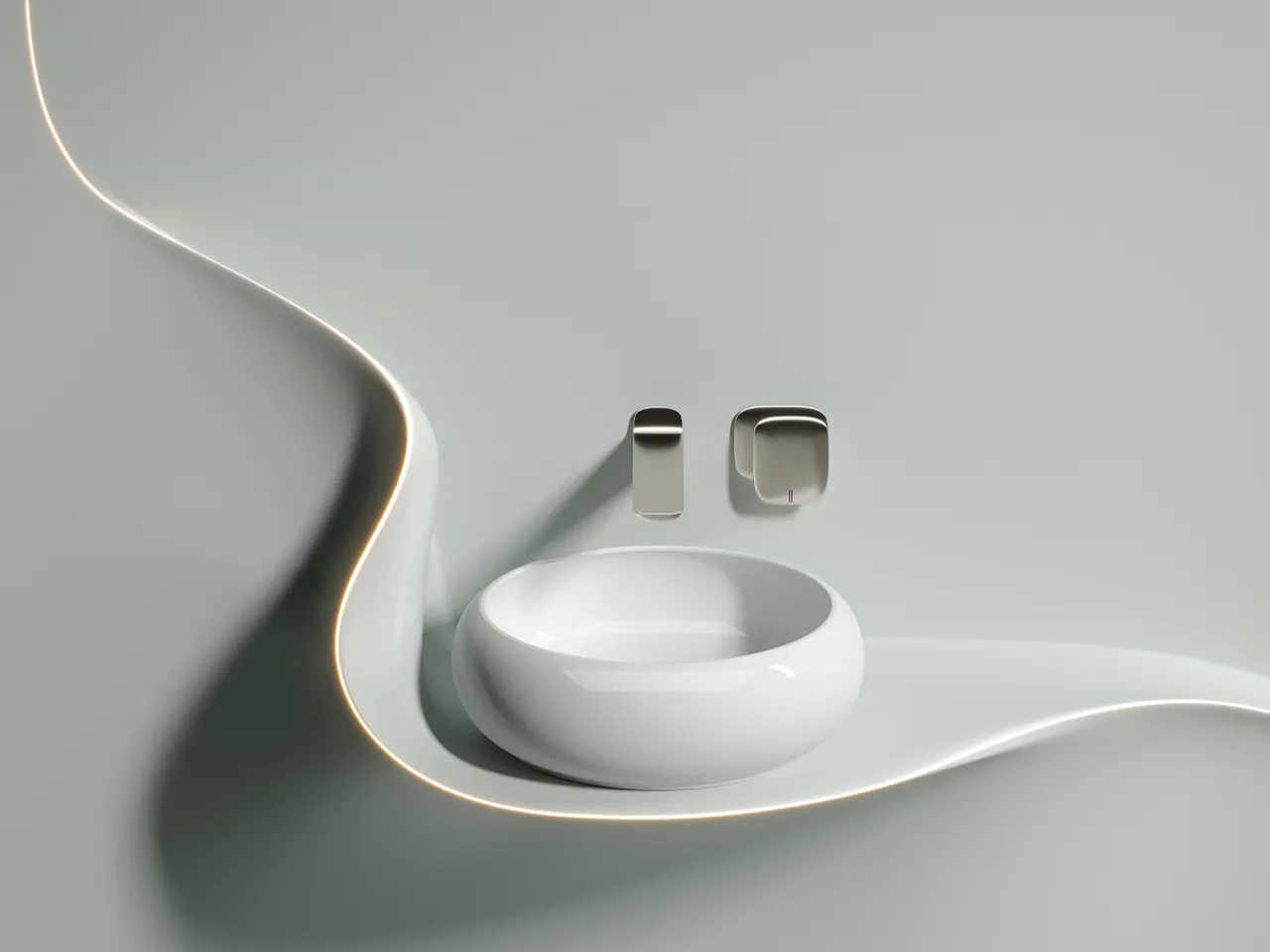 Раковина-чаша Ceramicanova Element 36 CN6050 Белая глянцевая — фото 1, Раковины накладные