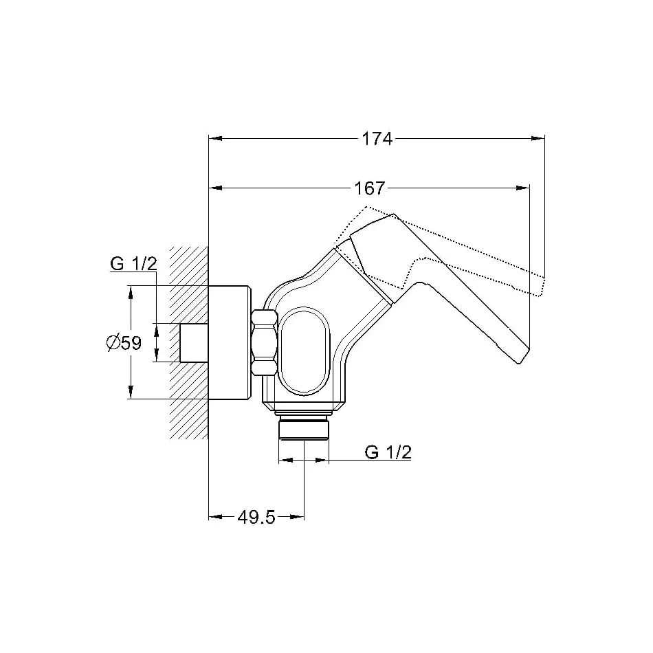 Товар: Смеситель для душа G.Lauf LEF5-A232, хром - фото 2 Смеситель для душа G.Lauf LEF5-A232, хром — фото 2, Смеситель для душа