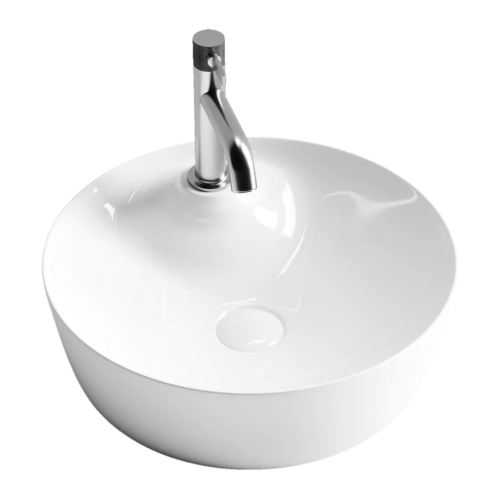 Раковина-чаша Ceramicanova Element 43 CN6014 Белая — фото 1, Раковины накладные