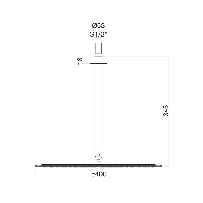 Верхний душ ультратонкий с кронштейном Fiore 30CR8662, хром — фото 2, Верхние души