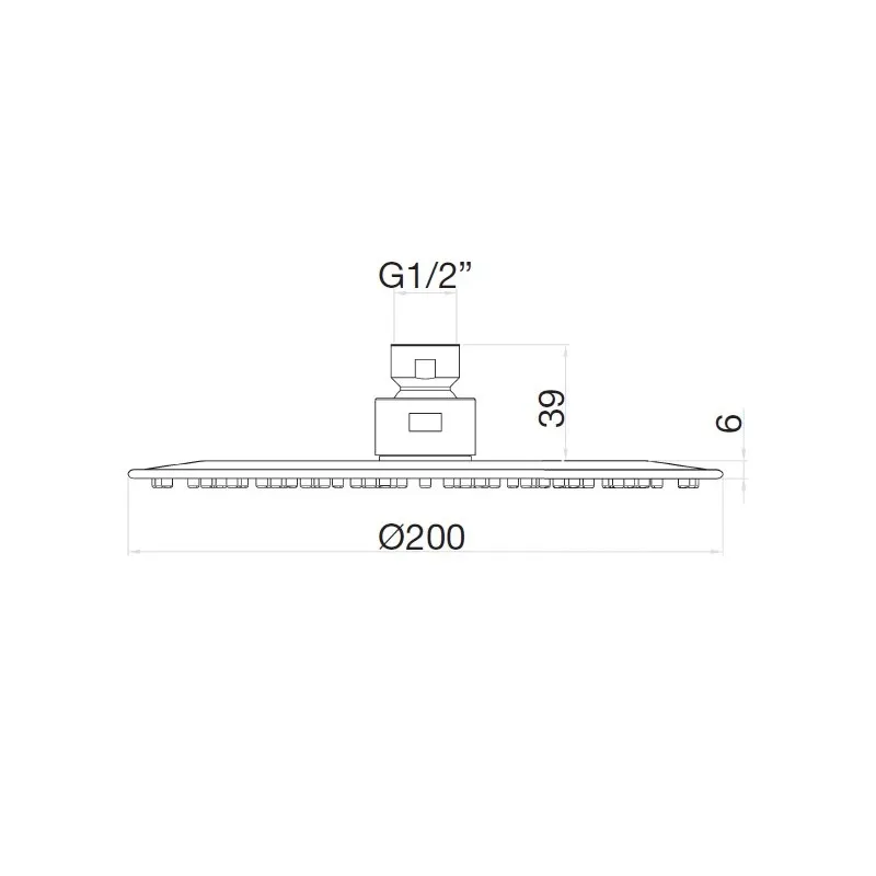 Товар: Верхний душ Webert AC1024345BRASS, никель - фото 2 Верхний душ Webert AC1024345BRASS, никель — фото 2, Верхние души