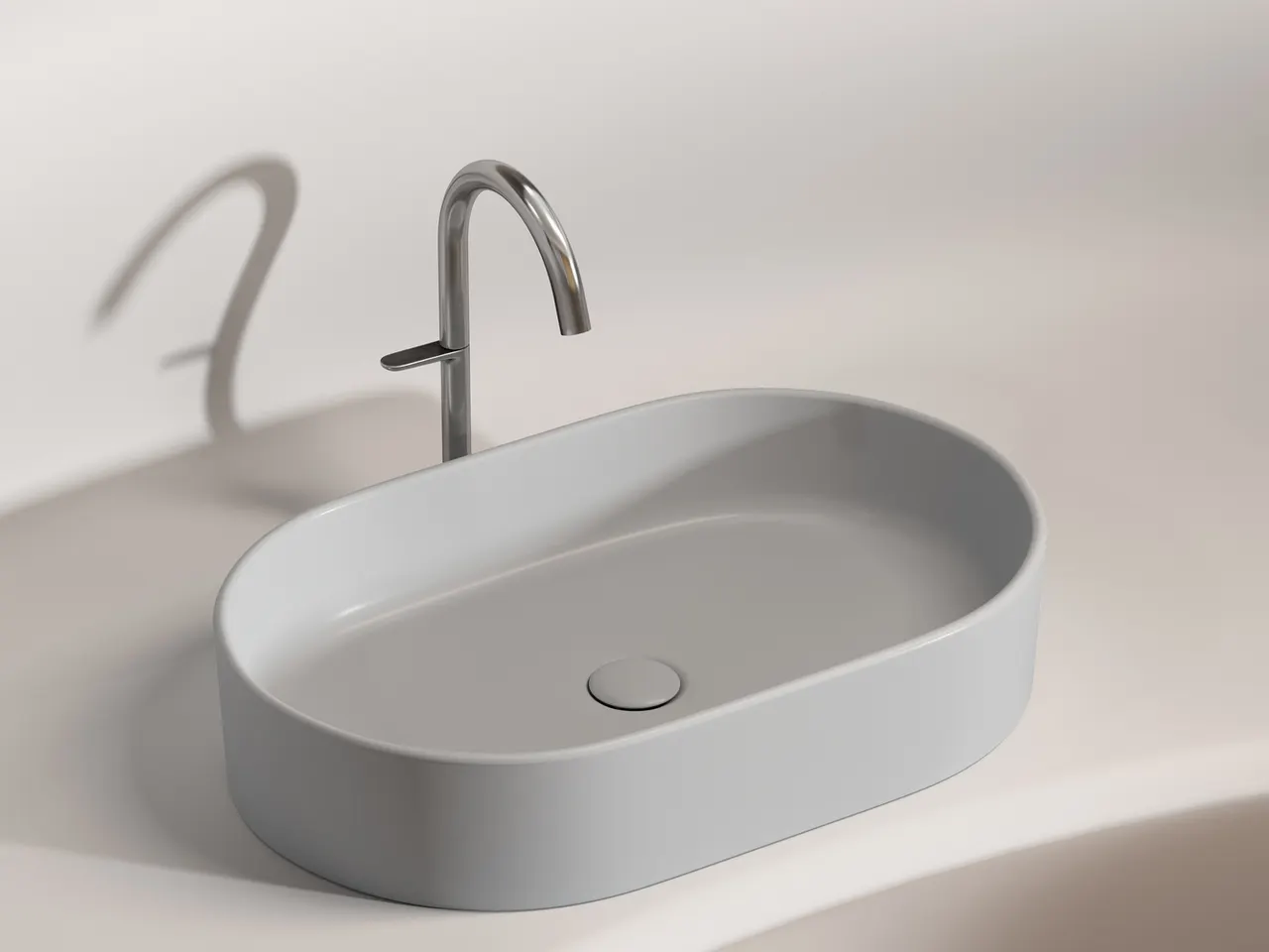 Раковина-чаша Ceramicanova Element 61 CN6048MSG Серая матовая — фото 1, Раковины накладные