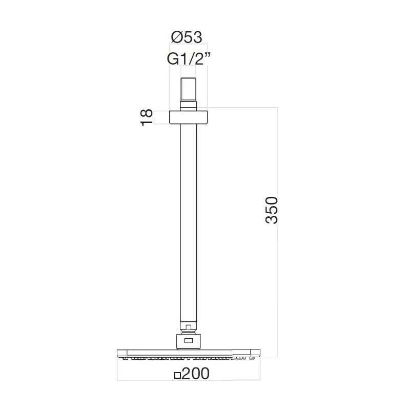 Товар: Верхний душ Webert AC0942015, хром - фото 2 Верхний душ Webert AC0942015, хром — фото 2, Верхние души