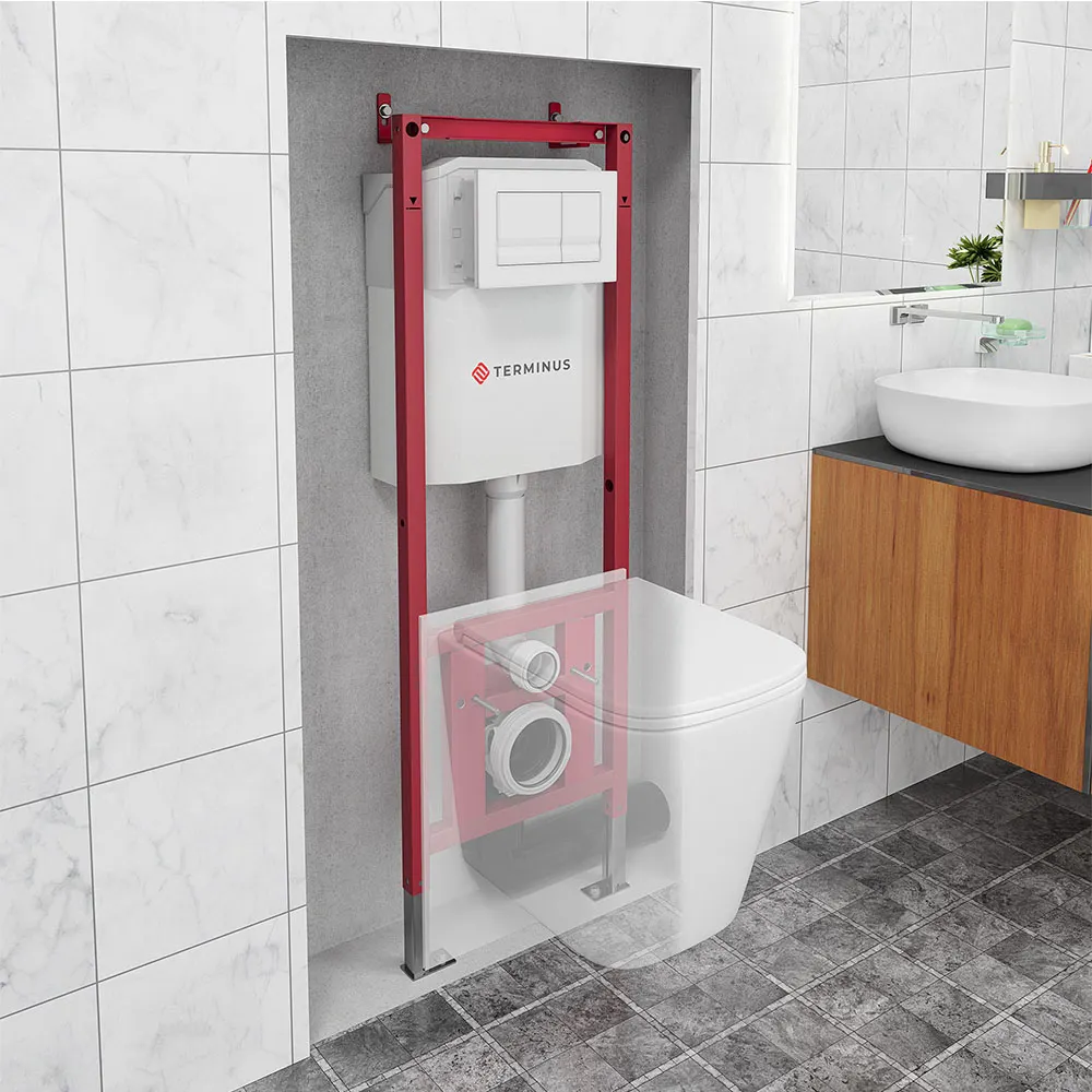 Система инсталляции для подвесного унитаза 4 в 1 Terminus, с клавишей 32i40х112R — фото 3, Инсталляции для унитазов