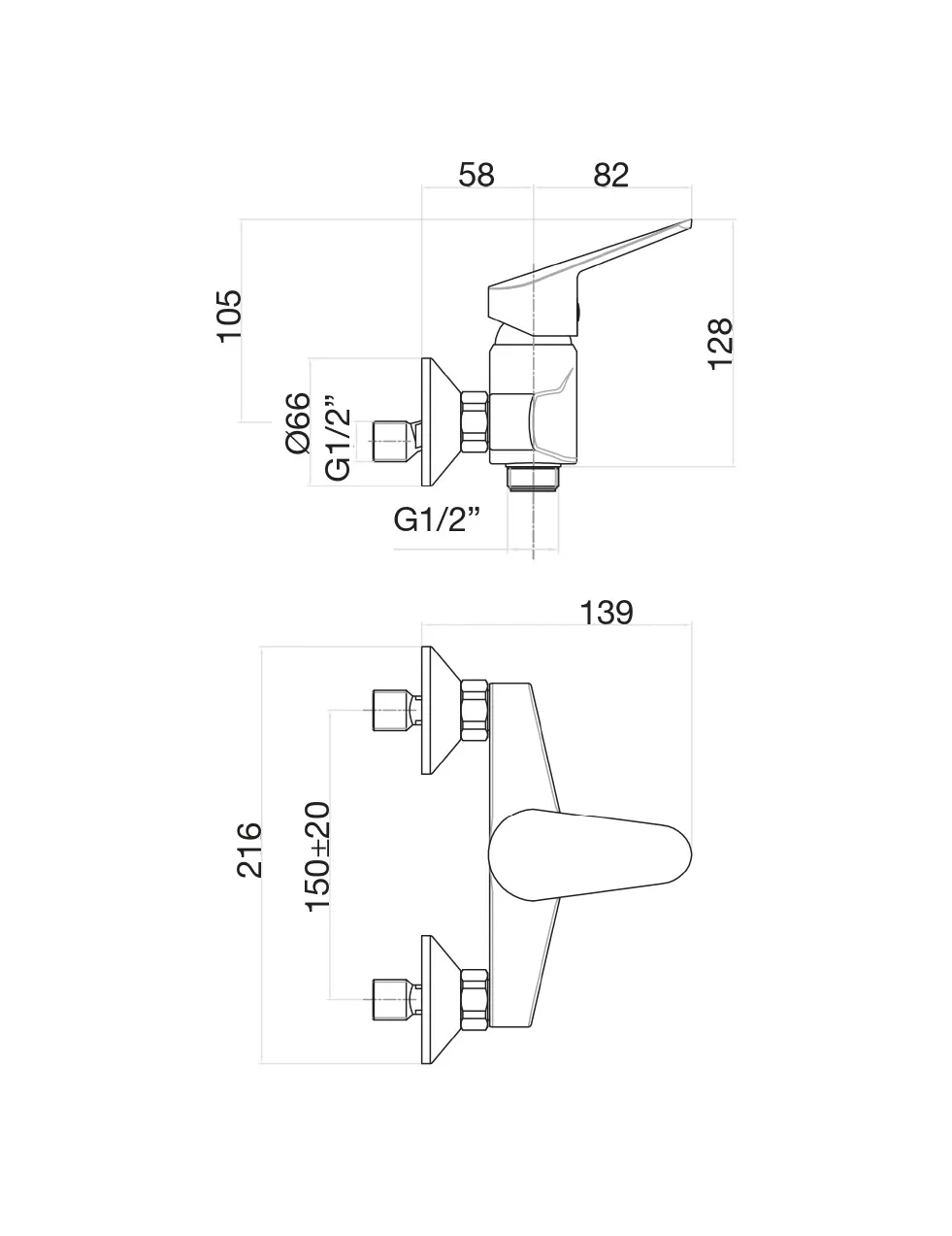 Товар: Смеситель для душа Fiore KYRO 86CR6511, хром - фото 2 Смеситель для душа Fiore KYRO 86CR6511, хром — фото 2, Смеситель для душа