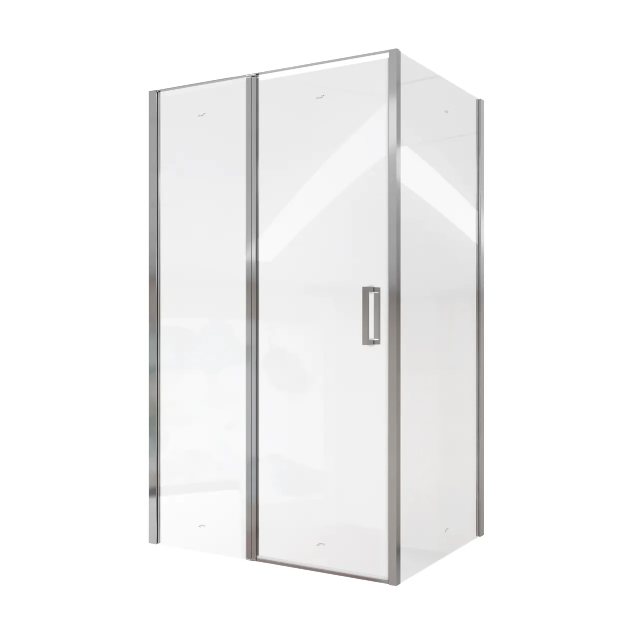 Душевой уголок Ceruttispa Victoria 120x90 7742 профиль Хром стекло прозрачное — фото 1, Прямоугольные душевые уголки