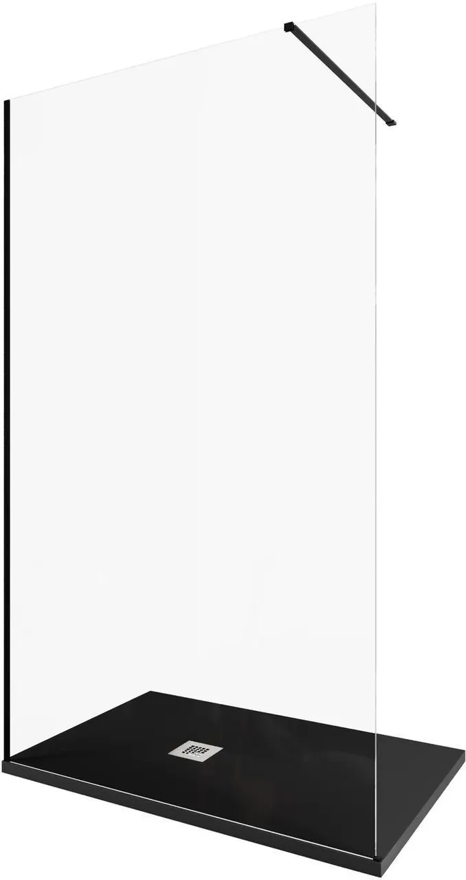 Душевая перегородка Allen Brau Infinity 1 120 3.21021.BBA профиль Черный браш стекло прозрачное — фото 25, Душевые перегородки