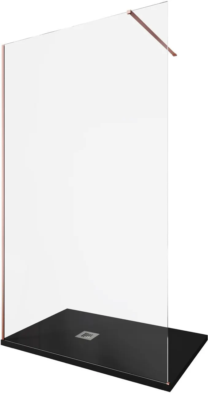 Душевая перегородка Allen Brau Infinity 1 120 3.21023.60 профиль Медь браш стекло прозрачное — фото 13, Душевые перегородки