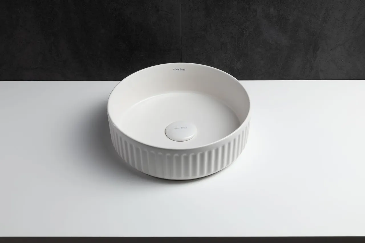 Раковина-чаша Allen Brau Fantasy Line 36 4.11032.21 Белая матовая — фото 8, Раковины накладные