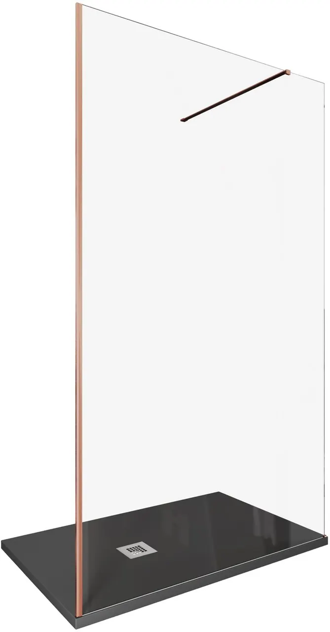 Душевая перегородка Allen Brau Infinity 1 120 3.21023.60 профиль Медь браш стекло прозрачное — фото 8, Душевые перегородки