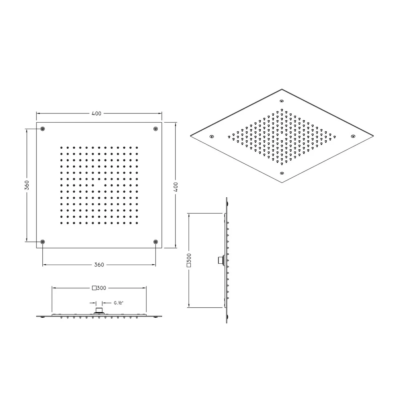 Товар: Верхний душ Graffio KINGS KI412ORO, золото - фото 3 Верхний душ Graffio KINGS KI412ORO, золото — фото 3, Верхние души