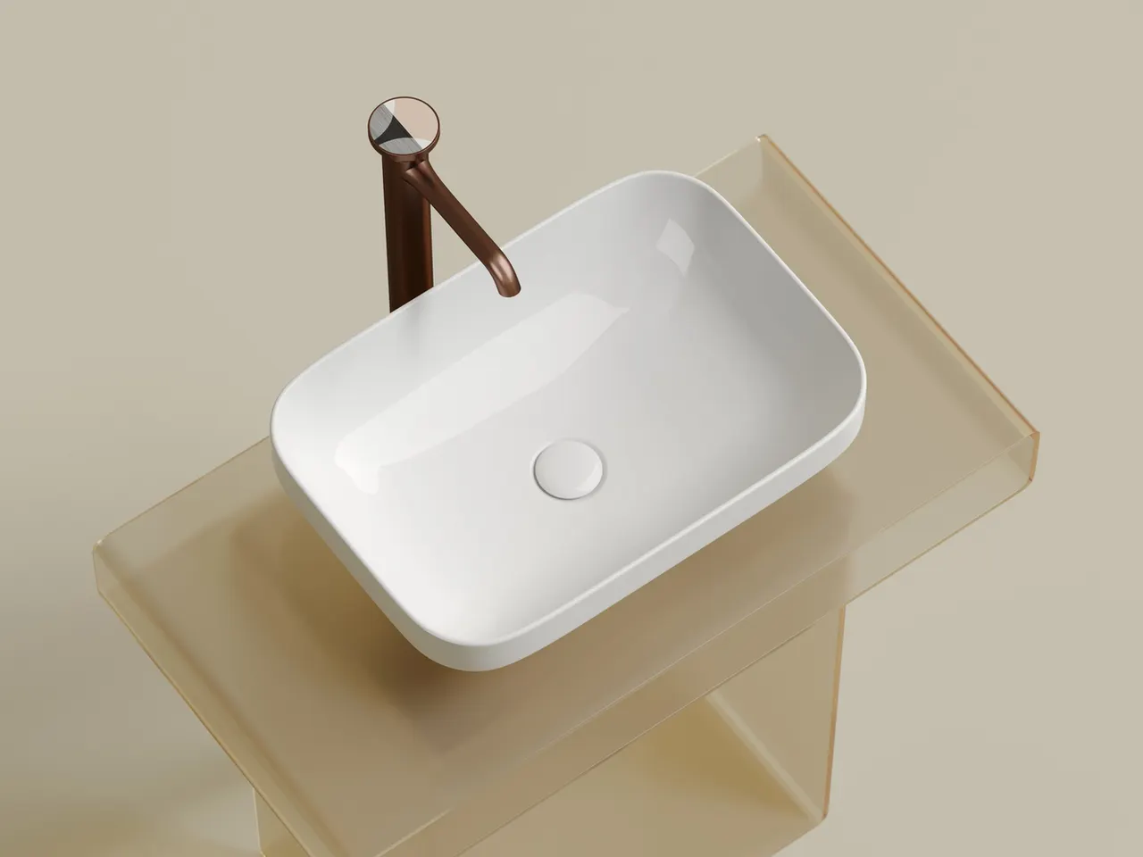 Раковина-чаша Ceramicanova Element 50 CN6055 Белая глянцевая — фото 1, Раковины накладные