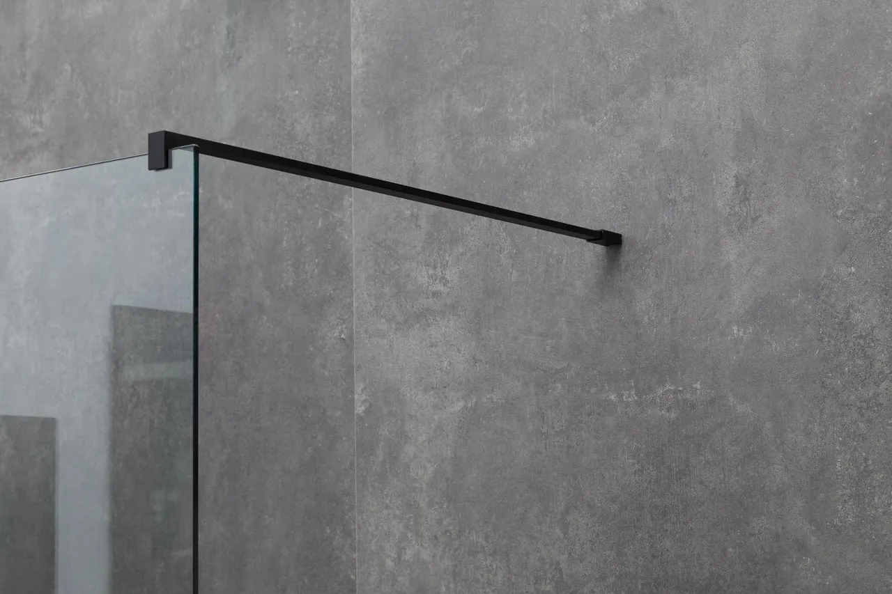 Душевая перегородка Allen Brau Infinity 1 120 3.21021.BBA профиль Черный браш стекло прозрачное — фото 6, Душевые перегородки