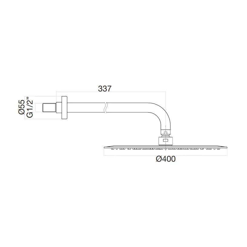 Товар: Верхний душ ультратонкий с кронштейном Fiore 30CR8632, хром - фото 2 Верхний душ ультратонкий с кронштейном Fiore 30CR8632, хром — фото 2, Верхние души