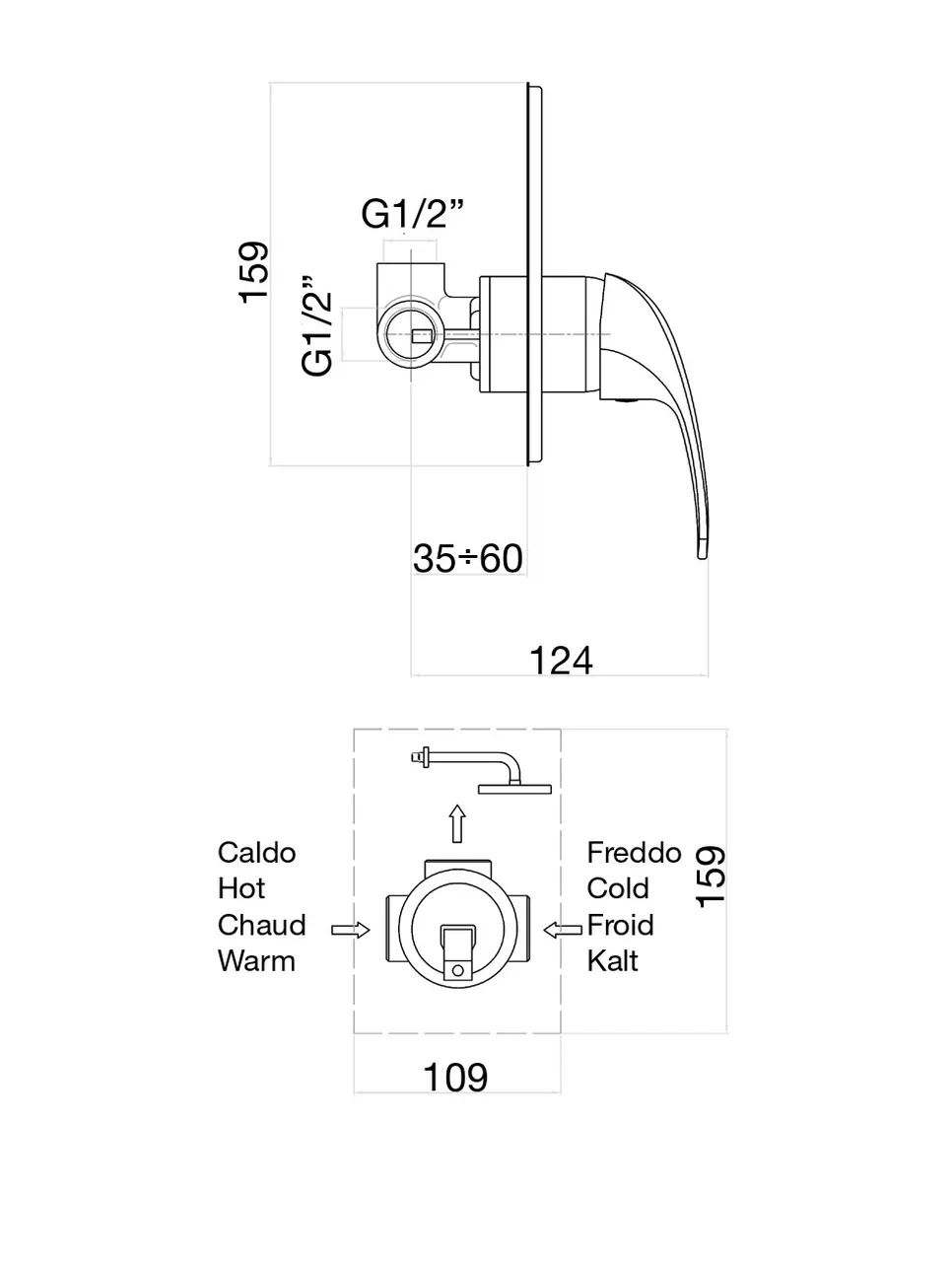 Смеситель для душа Fiore MAX 32CR1302, хром — фото 2, Смеситель для душа