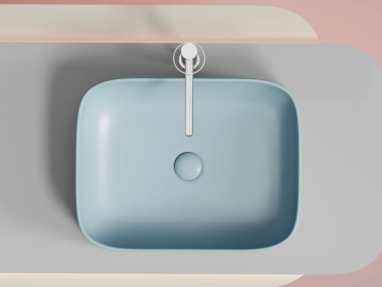 Раковина-чаша Ceramicanova Element 51 CN6052ML Голубая матовая — фото 1, Раковины накладные