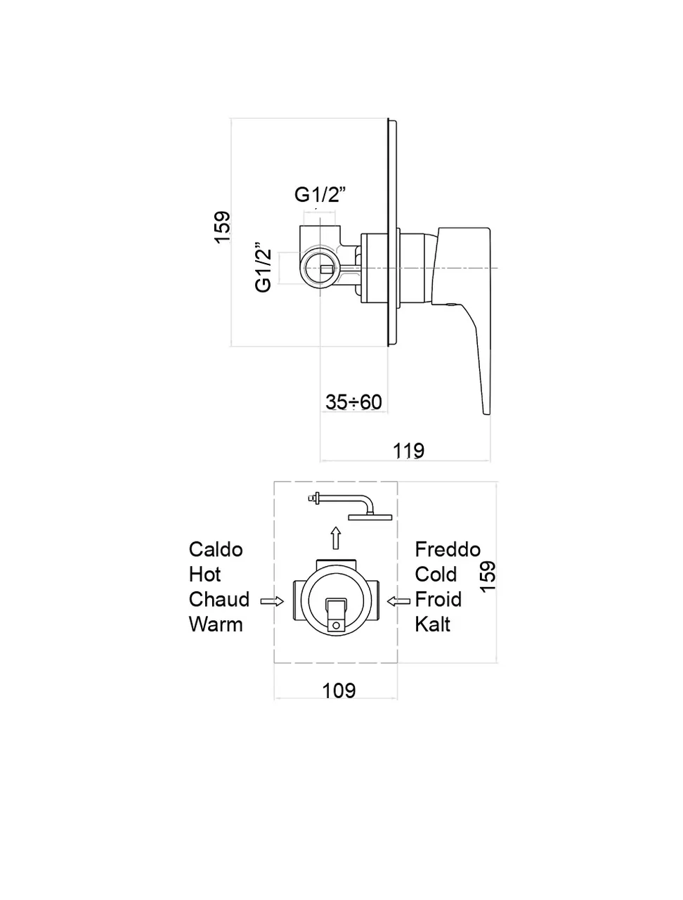 Товар: Смеситель для душа Fiore XO 73CR7315, хром - фото 2 Смеситель для душа Fiore XO 73CR7315, хром — фото 2, Смеситель для душа
