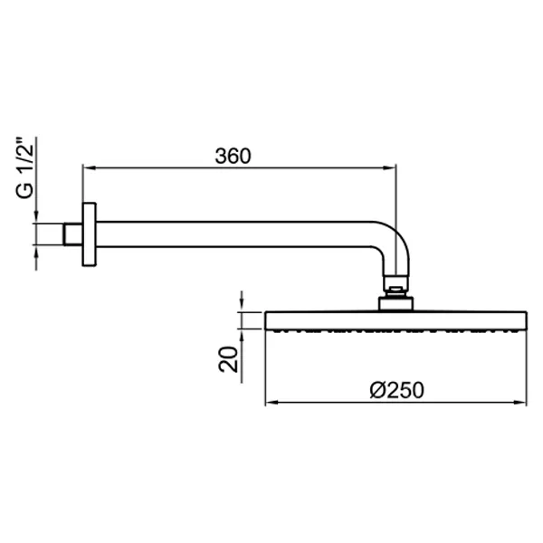 Товар: Верхний душ Webert Comfort AC0398980METAL - фото 2 Верхний душ Webert Comfort AC0398980METAL — фото 2, Верхние души