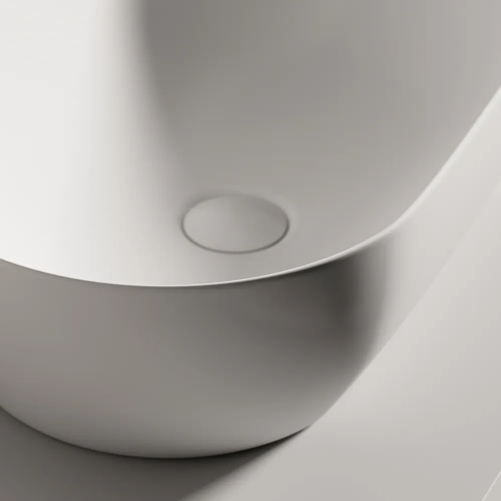 Раковина CERAMICANOVA Twist накладная овальной формы 500x300x140 белый матовый CN12001MW — фото 7, Раковины накладные