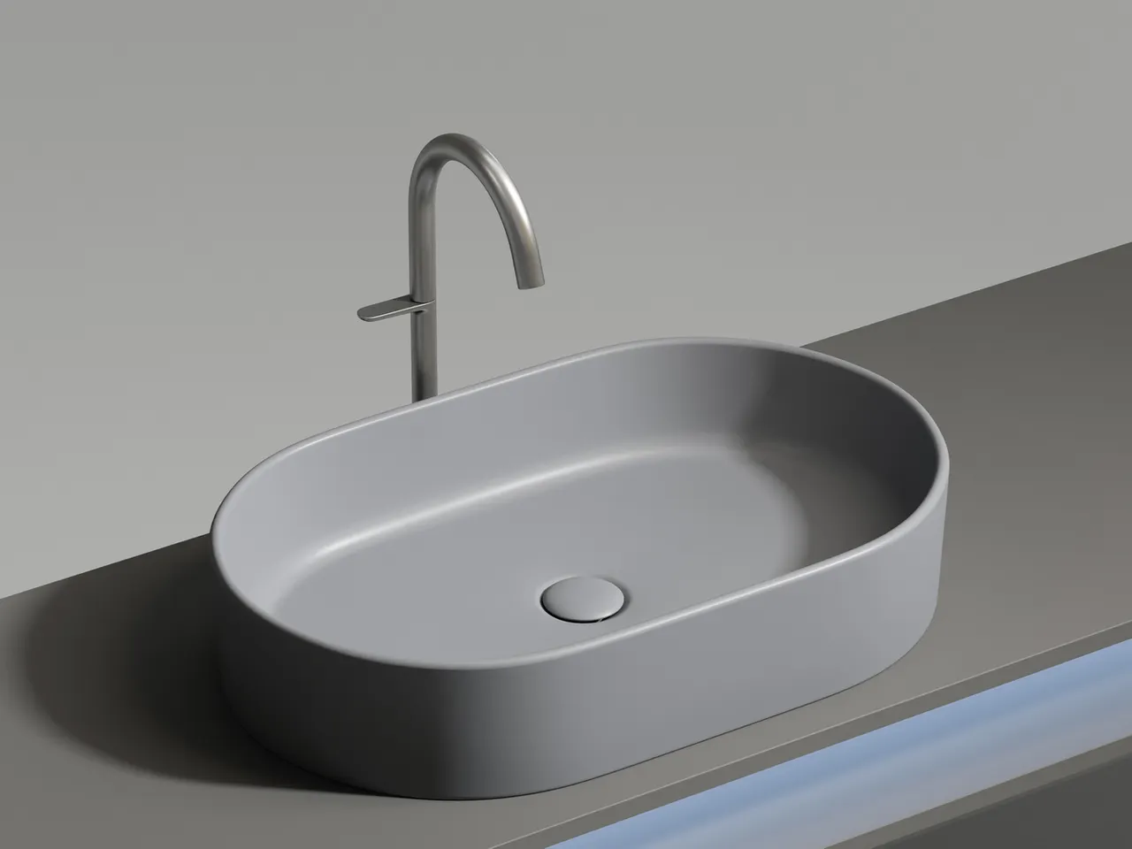 Раковина-чаша Ceramicanova Element 61 CN6048MH Антрацит матовый — фото 1, Раковины накладные