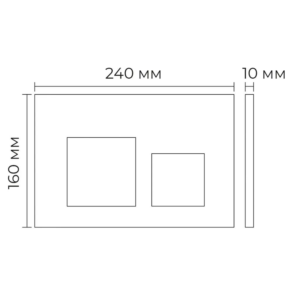 Товар: Клавиша смыва Terminus 82K24х16W, белый - фото 2 Клавиша смыва Terminus 82K24х16W, белый — фото 2, Кнопки смыва