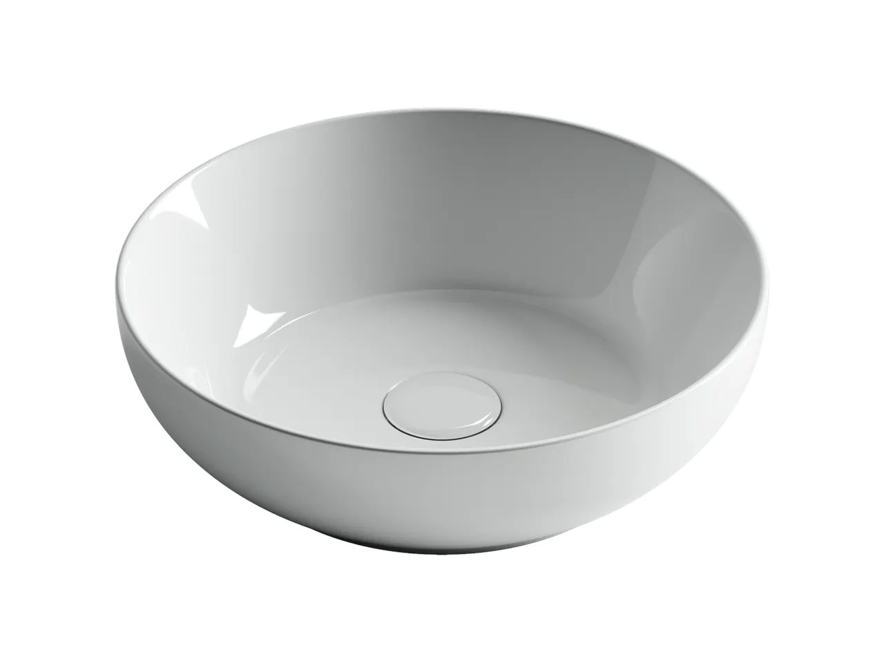 Раковина-чаша Ceramicanova Element 37 CN6020 Белая — фото 2, Раковины накладные