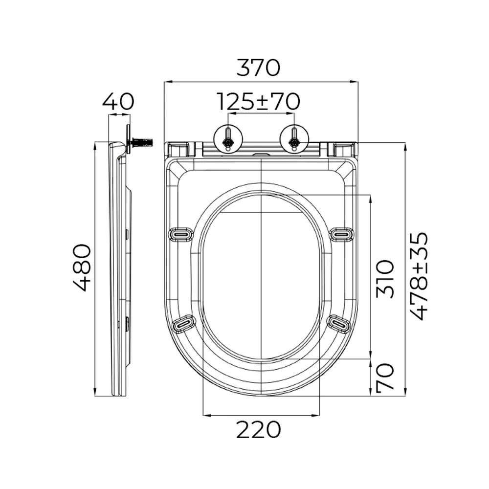 Товар: Крышка-сиденье для унитаза Terminus Классик 92S02W, белый - фото 2 Крышка-сиденье для унитаза Terminus Классик 92S02W, белый — фото 2, Сиденья для унитаза