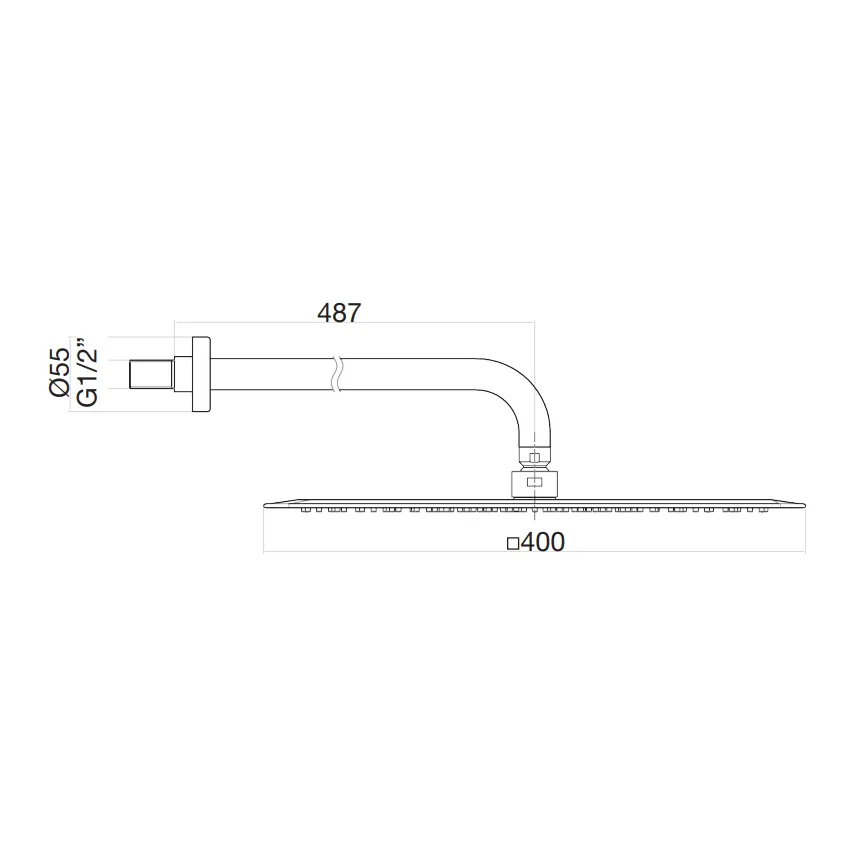 Товар: Верхний душ ультратонкий с кронштейном Fiore 30CR8652, хром - фото 2 Верхний душ ультратонкий с кронштейном Fiore 30CR8652, хром — фото 2, Верхние души
